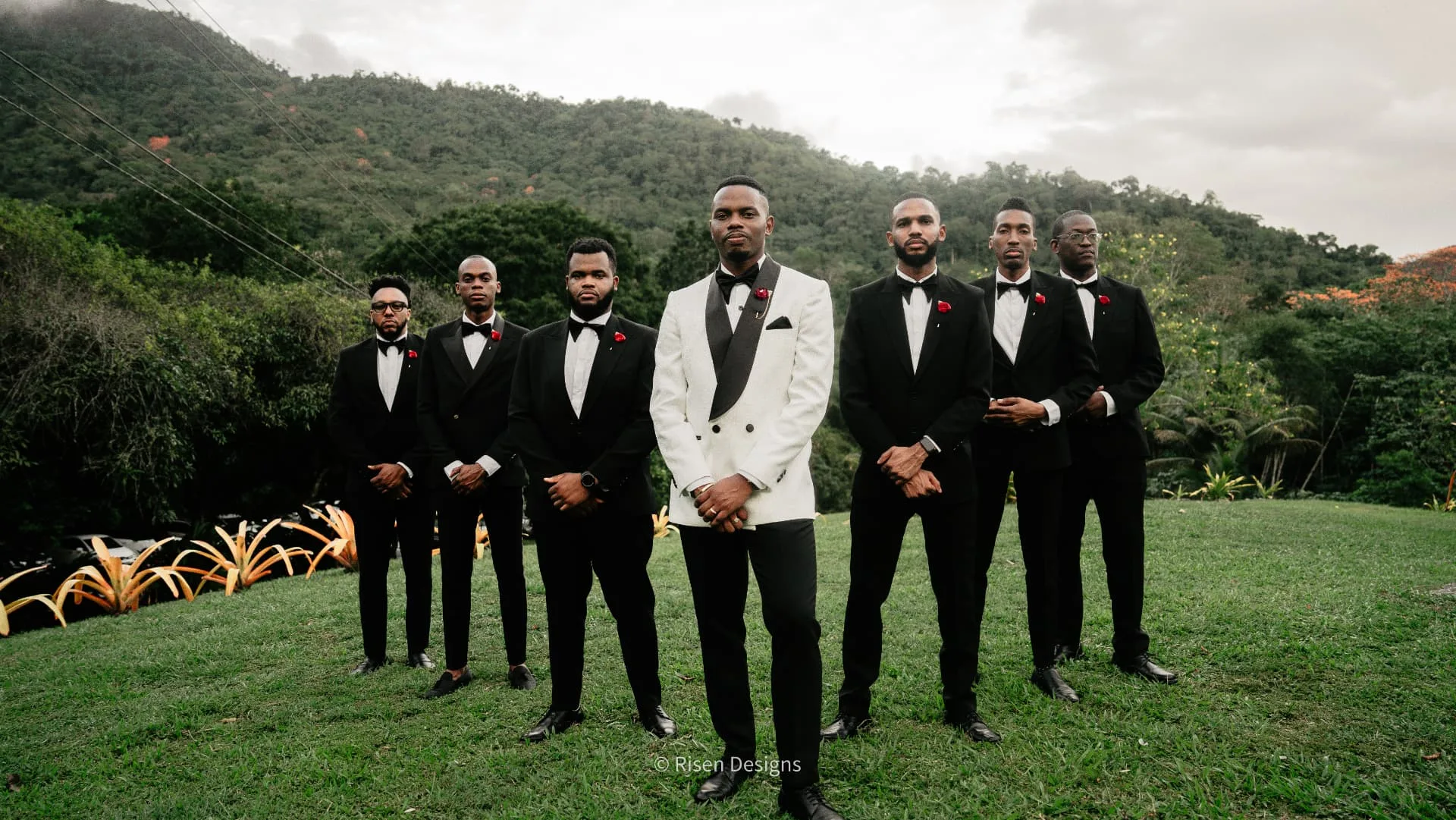 Cydni & Kolin — The groom and his groomsmen
