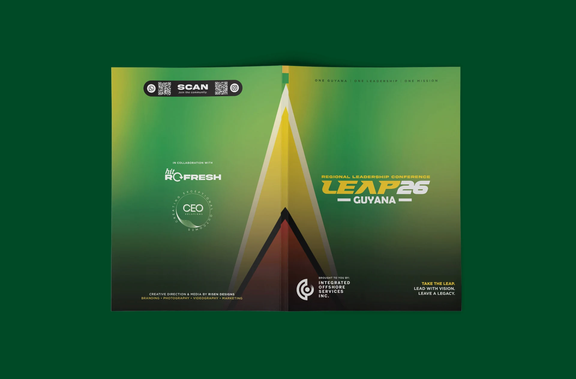 LEAP26 Guyana — Delegate brochure & folder