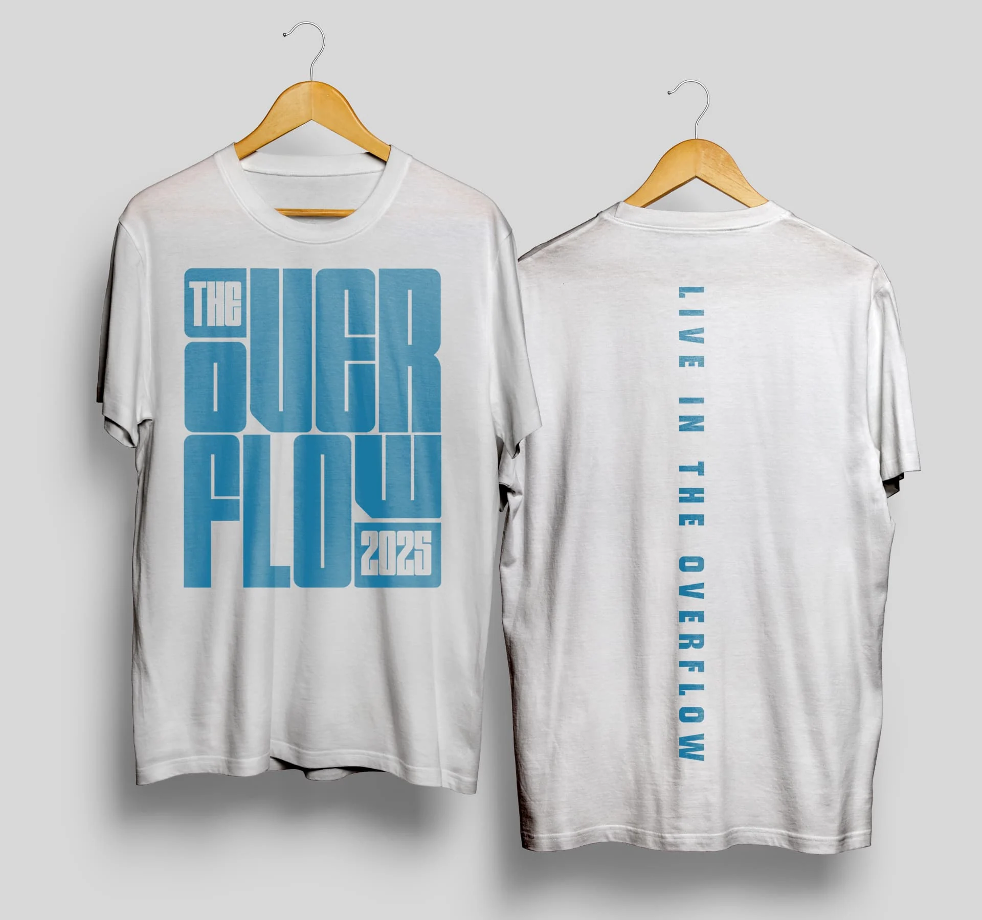 The Overflow 2025 — Live In The Overflow tee, white
