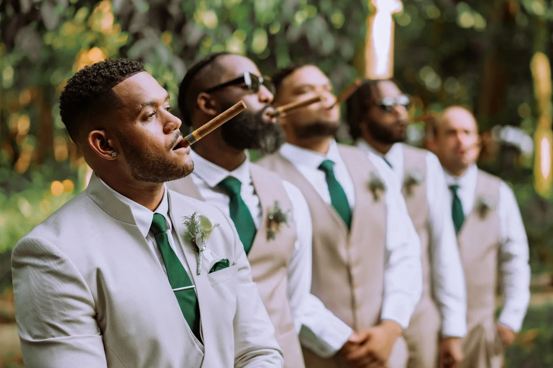 Whitney & Nicholas — Cigars before the celebration