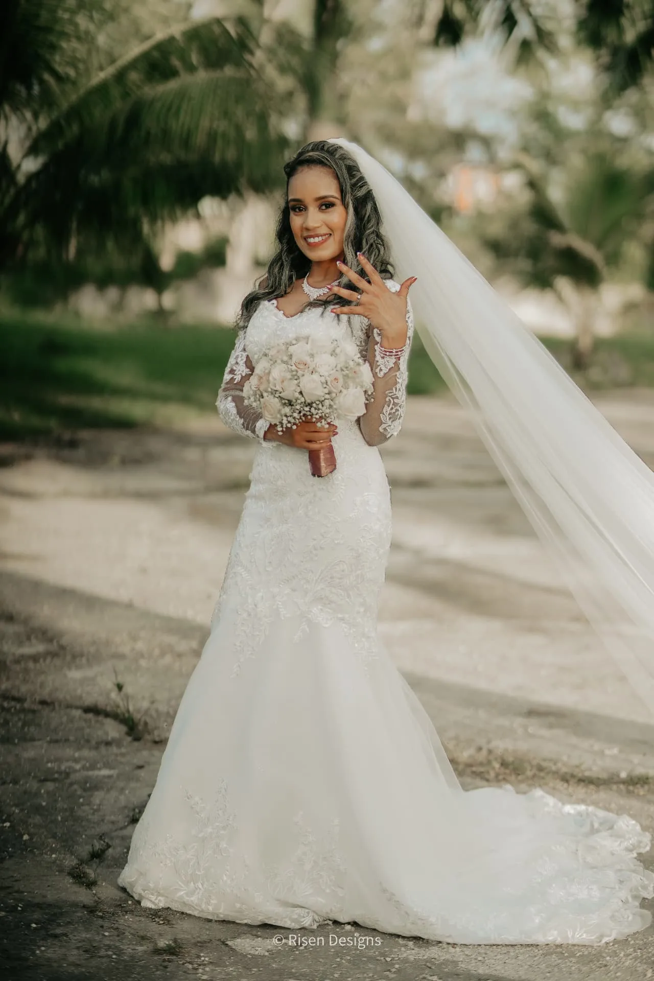 Timothy & Keziah — The dress and the veil
