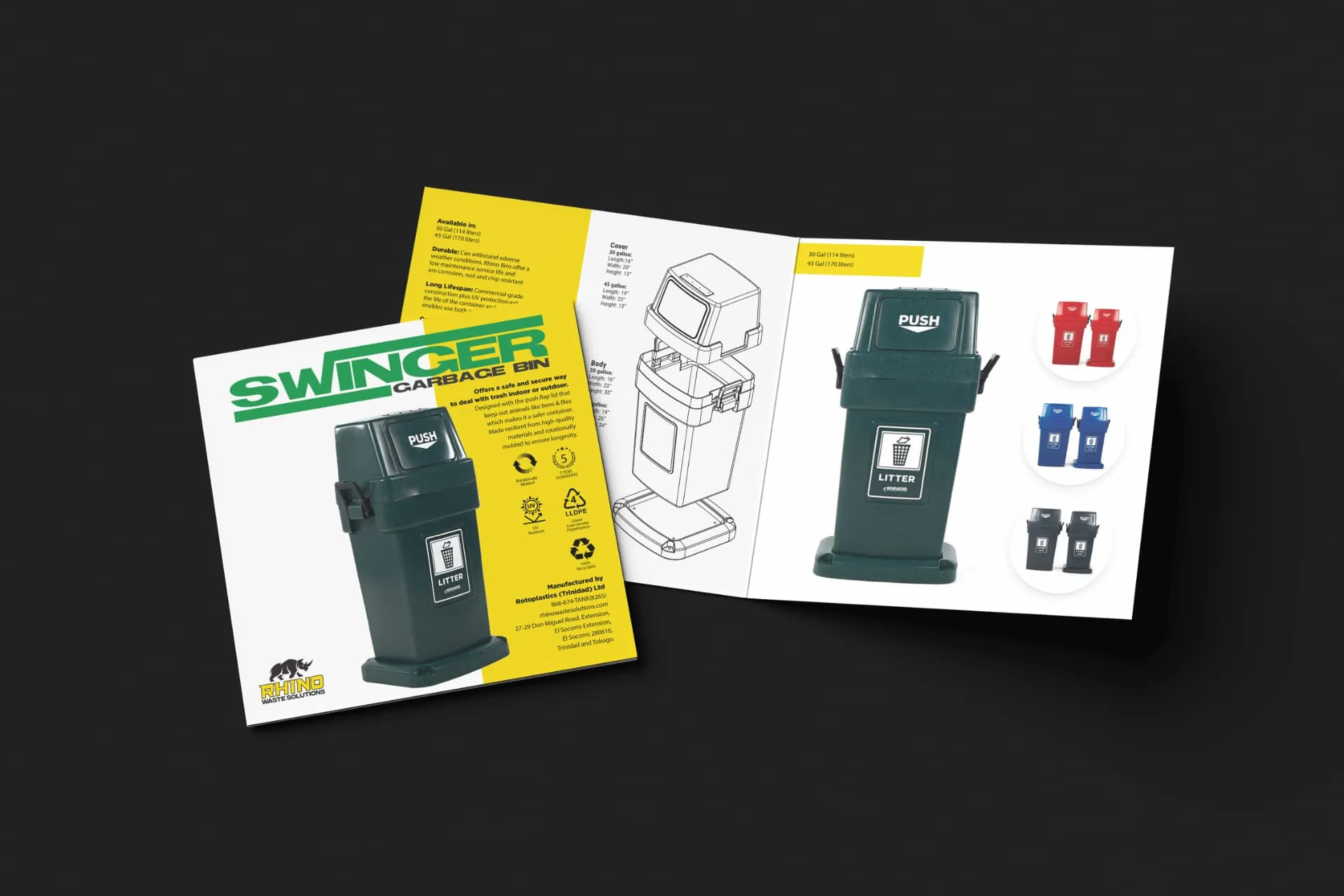 Rhino Waste Solutions — Industrial bins & trucks — product brochure series
