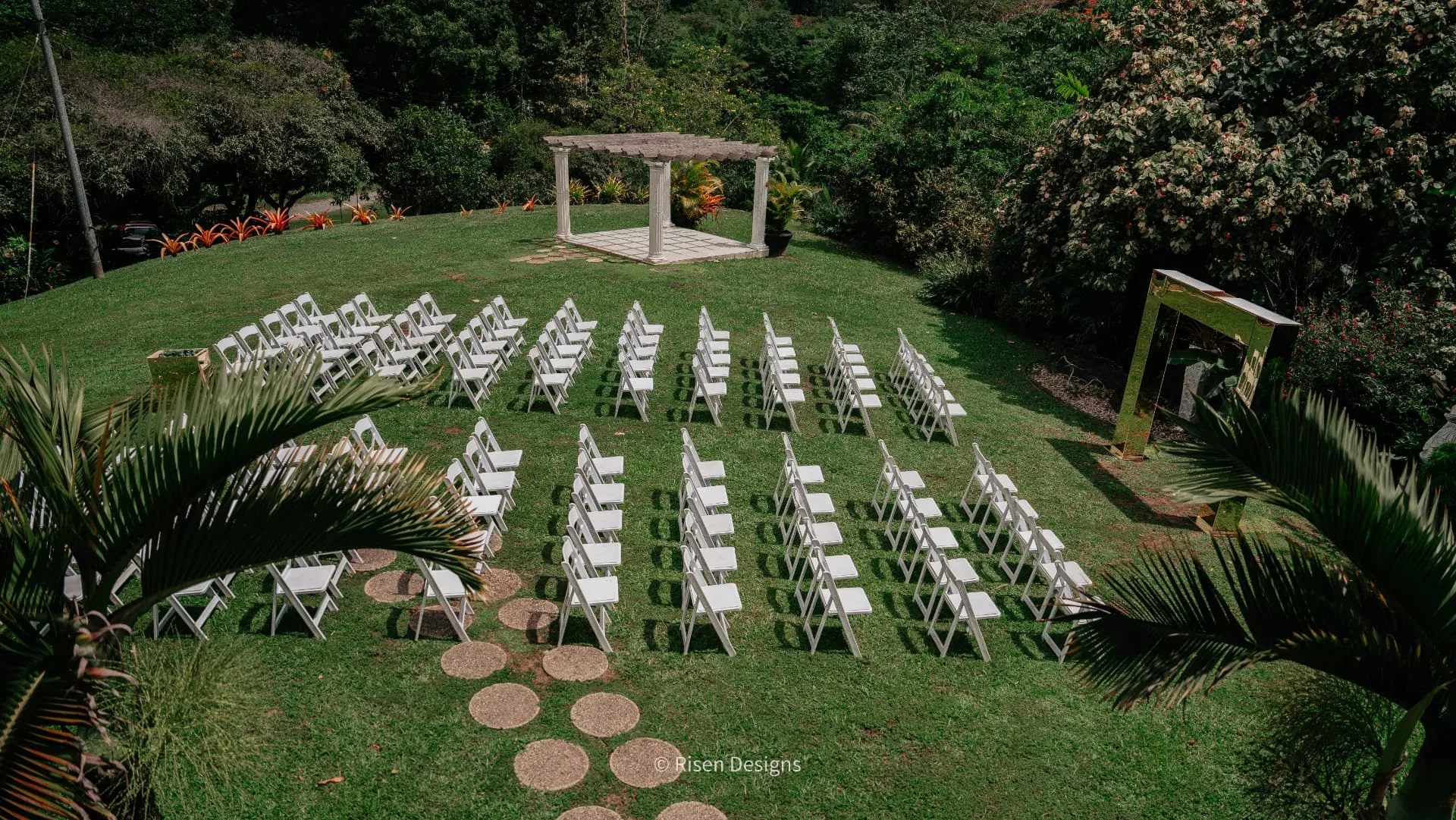 Cydni & Kolin — The ceremony set, from above