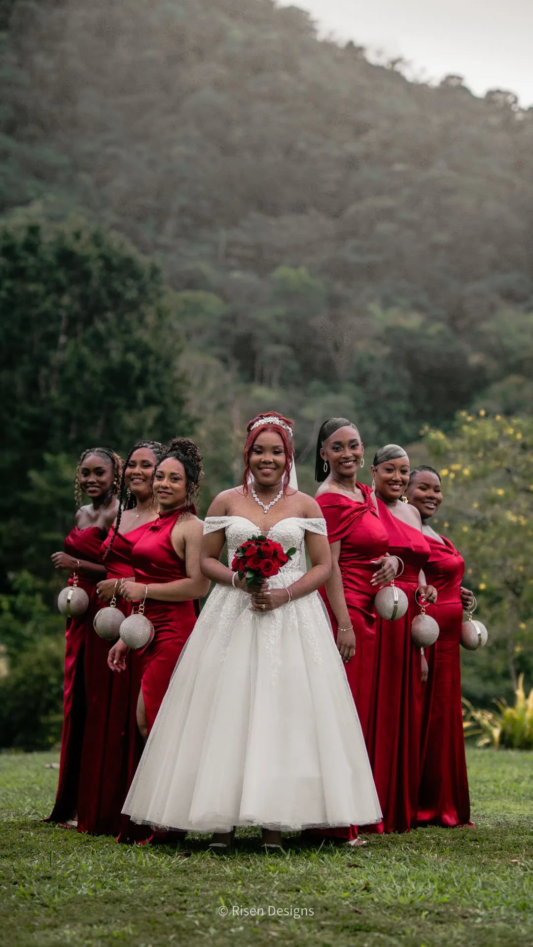 Cydni & Kolin — The bride and her bridesmaids