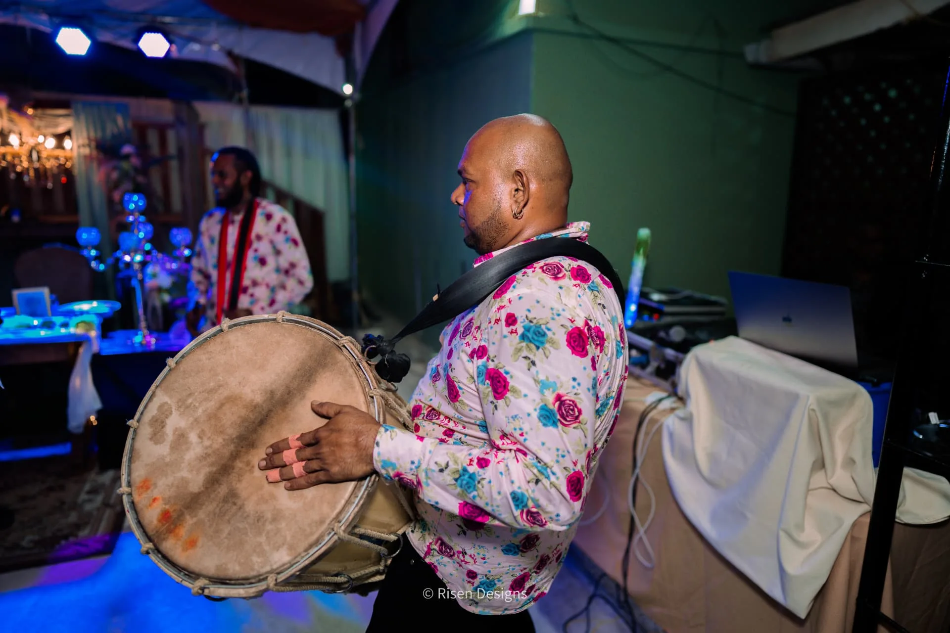 Whitney & Nicholas — Tassa drums close up