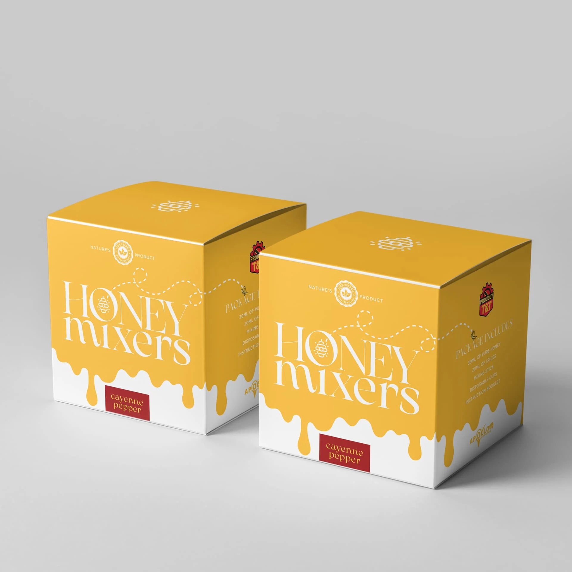 Honey Mixers — Cayenne pepper variant — retail pair