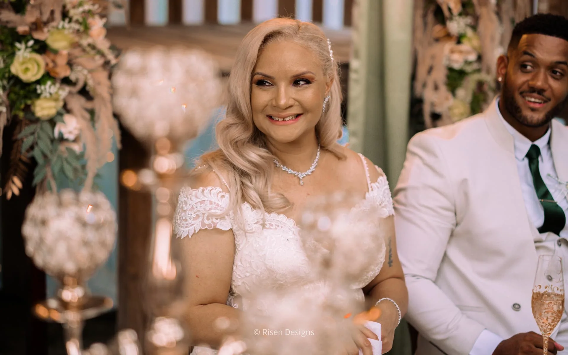 Whitney & Nicholas — The bride during the toasts
