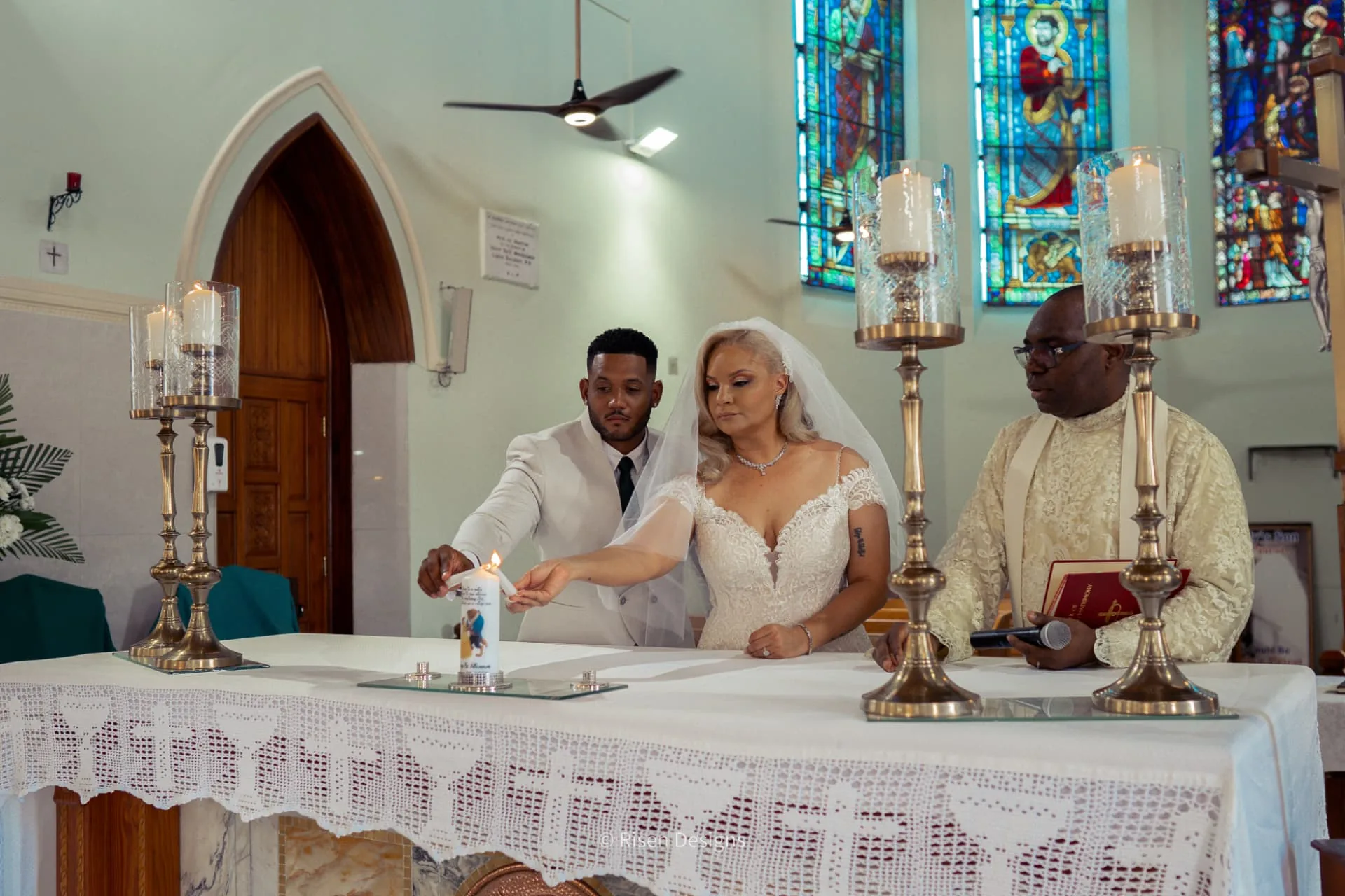Whitney & Nicholas — Lighting the unity candle
